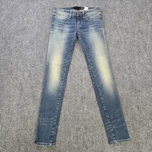 Buckle Black Skinny Jeans Womens 25x32 Blue Candiani Stretch